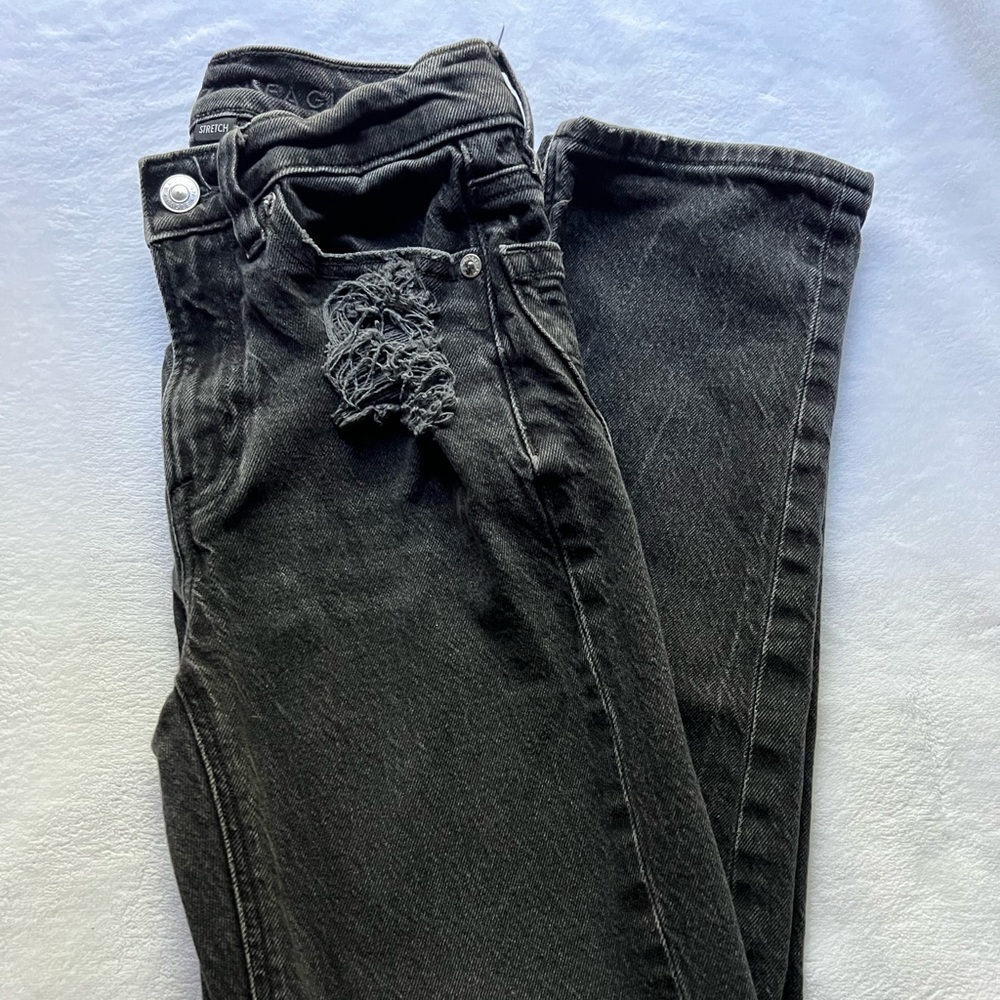 000 regular black super high rise ankle straight american eagle jeans